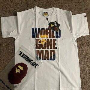 Bape White Tee with Iconic Logo